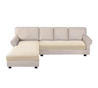 BellaHills Fodera per divano ad angolo, fodera per seduta elastica alta, fodera per divano a forma di L, protezione per divano per cane gatto bambino, sedia a sdraio + fodera per divano a 3 posti