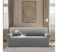 BellaHills Impermeabile Copridivano Altamente Elasticizzato, Moderno, Jacquard, per Soggiorno, Funge da Protezione per Cani e Animali Domestici,Grande 3 Posti(205-240cm), Grigio