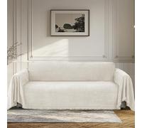 BellaHills Telo Copridivano 3 Posti, Copridivano Universale Quattro Stagioni, Teli Copri Divano con Braccioli, Copritutto Per Divano Arredamento Per La Casa Antimacchia, (Beige, 180 x 260cm)