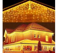 BELLALICHT Ghirlanda luminosa 5/10/15 m, tenda luminosa a LED stringa light IP44 impermeabile 8 modalità di illuminazione per decorazione finestra, Natale, compleanno, matrimonio, festa in patio (15