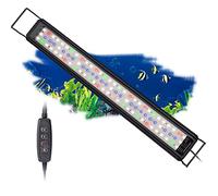 BELLALICHT Illuminazione Acquario Acrilonitrile butadiene stirene, Rampa LED Acquario Spettro Completo di Controller, 10 Livelli di Luminosità Regolabili, Timer regolabile 6/10/12 Ore.
