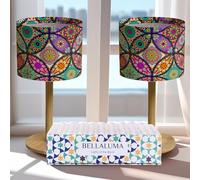 Bellaluma Lampada da comodino Lampada da comodino Candeeiro Mesa de Cabeceira Lampade da comodino Lampada da camera Lampada da tavolo (Geometric Style, 2 unità)