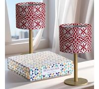 Bellaluma Lampada da comodino Lampada da comodino Candeeiro Mesa de Cabeceira Lampade da comodino Lampada da camera Lampada da tavolo (Rojo Escarlata, 2 unità)