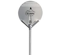 BellaNapoli - Pala per pizza rotonda in alluminio alimentare, diametro 36 cm, manico da 65 a 120 cm, qualità professionale