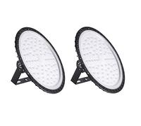 Bellanny 2 Pezzi 500W LED Alta Luce Della Baia,IP65 Impermeabili UFO Luce da Magazzino,Ultra-Sottile Lampada Industriale, 40000LM,Bianco Freddo,per Interna o Esterni,Garage,Fabbrica,Palestra…