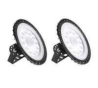 Bellanny 2 Pezzi 50W LED Alta Luce Della Baia,IP65 Impermeabili UFO Luce da Magazzino,Ultra-Sottile Lampada Industriale, 4000LM,Bianco Freddo,per Interna o Esterni,Garage,Fabbrica,Palestra…