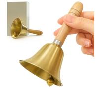 Bellanova Campanella a Mano con Manico in Legno 15×8 cm, Campanella di Servizio e da Chiamata, Campana di Natale per Casa e Scuola (8 cm)