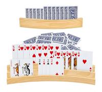 Bellanova Set da 2 Porta Carte da Gioco a 3 Livelli in Legno 35 cm | Porta Carte da Gioco per organizzare facilmente le carte e lasciare le mani libere durante il gioco.