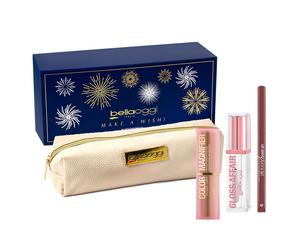 Bellaoggi lucidalabbra + balsamo labbra + matita labbra + pochette set labbra