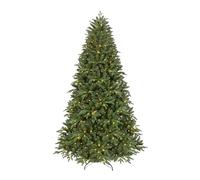 Bellapianta Albero di Natale con Luci Incorporate 240cm Super Folto Realistico Real Touch, Albero di Natale con Luci Led 240 Premium in PE/PVC Verde con Borsa Porta Albero, Guanti e Sacchetto