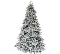 Bellapianta Albero di Natale Innevato con Luci LED Incorporate 270cm Effetto Neve Realistico Super Folto, Borsone per Riporre l'Albero e Guanti per Montaggio Inclusi
