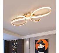 Bellastein LED Design Lampada da Soffitto Moderna Soggiorno Lampada a Sospensione Dimmable Sala da pranzo Lampada da Soffitto Metallo Cromo per Sala da pranzo (L100cm, Oro)
