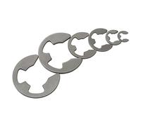 BELLAY 20-100 PZ 1.2 1.5 2 3 4 5 6 7 8 9 10 Acciaio Inossidabile E Clip Rondella Anello di Sicurezza Fermo a Scatto Aperto Lock up Rondelle for Alberi GB896 (Color : Metallic, Size : 4.0 100PCS)