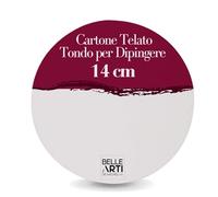 BELLE ARTI - Cartone Telato Tondo per Dipingere 14 cm Grana Fine - Tela con Supporto per Artisti e Appassionati - Tela Pittura Ritratti - Tela per Dipingere 100% Cotone per Olio, Acrilico e Altro