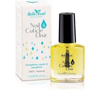 Belle Azul Nail Cuticle Elixir Olio Indurente e Riparatore per Unghie e Cuticule, Rinforzante, Nutre, Rigenera, Rafforza e Accelera la Crescita, 6 Oli Naturali, 7.4ml