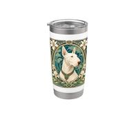 Belle Epoque Bull Terrier Cane Mamma Papà Arte Bicchiere termico in acciaio inox doppia parete