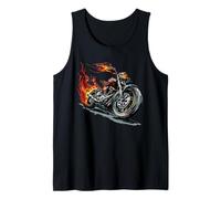 Belle fiamme dell'avventura con un completo da moto in fiamme Canotta