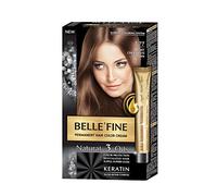 Belle`Fine No. 7.77, Crema colorante per capelli, colore castano chiaro cioccolato, con cheratina, olio di argan, di mandorle e d’oliva