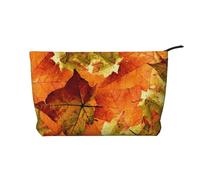 Belle foglie autunnali, Borsa per cosmetici in velluto a coste Borsa per il trucco Borsa da viaggio portatile