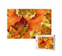 Belle foglie autunnali,Puzzle in legno da 1000 pezzi per famiglie, puzzle per adulti e adolescenti
