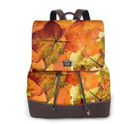 Belle foglie autunnali,Zaino da donna, impermeabile, leggero, in pelle PU, alla moda, da viaggio