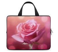 Belle immagini del fiore del manicotto del computer portatile Ultra-sottile, borse impermeabili del computer portatile, borsa protettiva portatile del computer con la cinghia della mano, Stile, 17inch