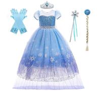 Belle & Moana Vestito da Principessa Costume Bambina con Accessori per Compleanno Partito Carnevale Halloween Cosplay 3-4 anni
