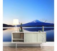 Belle Montagne Innevate Cubiche Laghi Blu 3D Carta Da Parati Facile Installare Mobili Sfondi Ufficio Divano Camera Letto Sfondo Decorazione Murale-350cm×256cm