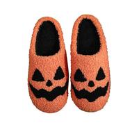 Belle Pantofole Per La Casa Per Le Donne Uomini e Donne Zucca Halloween Autunno e Inverno Coppie Casa Carino Cartoon Suola Spessa Stivali Mollet Large Per Le Donne Plus Size Pantaloncini, arancione