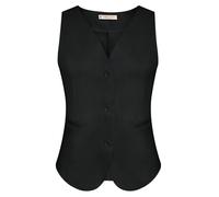 Belle Poque Gilet da donna estivi versatili e casual Nero S