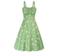 Belle Poque Women's Sleeveless Dress Cocktail Donna | Spaghetti Strap,Senza Maniche,Flowy,Swing,1950s elegante Tea Party Dress,Wedding Guest Dress,Homecoming Dress