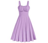 Belle Poque Women's Sleeveless Dress Cocktail Donna | Spaghetti Strap,Senza Maniche,Flowy,Swing,1950s elegante Tea Party Dress,Wedding Guest Dress,Homecoming Dress