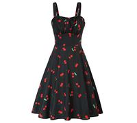 Belle Poque Women's Sleeveless Dress Cocktail Donna | Spaghetti Strap,Senza Maniche,Flowy,Swing,1950s elegante Tea Party Dress,Wedding Guest Dress,Homecoming Dress