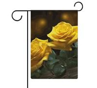 Belle rose gialle bandiere da giardino 30,5 x 45,7 cm bandiera esterna a doppia faccia bandiera estiva da giardino di benvenuto bandiere da giardino stagionali decorazioni per le vacanze