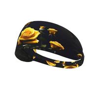 Belle rose gialle sport all'aria aperta sudore assorbire fascia, fitness sport yoga ciclismo fascia, sport fascia elastica,
