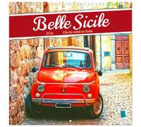 Belle Sicile (Calendrier mural carré 2026 30x30 cm) Calendrier double avec une page pour vos prises de notes: Sicile : L'île du soleil en Italie