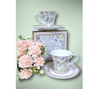 Belle Tazze Espresso In Porcellana Easy Life Set Da 2 Con Scatola Regalo NUOVO