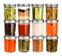 Belle Vous 12 Vasetti Vetro Piccoli - Barattoli per Conserve 200 ml - con