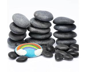 Belle Vous 120 Sassi Piatti da Dipingere - 1,3-7 cm - Sassolini Decorativi per Vasi - Pietre Decorative da Giardino - Ciottoli Decorativi - per Acquario Presepe Artigianato Fai da Te