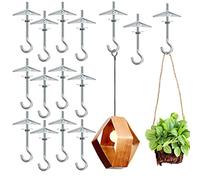 Belle Vous 15pz Set Gancio da Muro in Acciaio al Carbonio - Ganci Soffitto M5/50 mm con Levetta a Molla - Installazione a Soffitto per Cartongesso, Piante Sospese, Ancoraggi e Fissaggio Pareti Cave