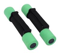 BELLE VOUS 2 Pesi per Palestra - Set Manubri da 0,5 kg - Dumbbells con Cinghie - Pesetti per Sport in Casa - Esercizi per Uomini e Donne - per Bilancere Pilates e Fitness - Nero e Verde