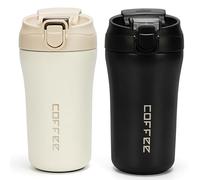 Belle Vous 2 Pezzi Tazze Termiche Portatili - Bicchiere Acciaio Inox da 400 ml