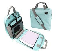 BELLE VOUS 3 Anello Raccoglitore ad con cerniera - Borsa Tablet con Tracolla - 400 Fogli Organizzatore Multitasche con Cerniera - Tablet da 11 Pollici Borsa Portadocumenti per Uomo Donna - Blu