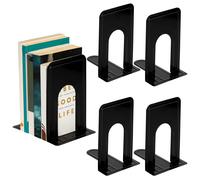 Belle Vous 3 Paia Reggi Libri per Mensole Metallo Nero - Porta Libri da