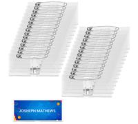 Belle Vous 30 Pezzi Porta Badge con Clip Orizzontale - 7 x 3 cm - Portabadge