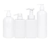 BELLE VOUS 4 Dosatori Doccia - Dispenser Shampoo e Bagnoschiuma - Contenitore