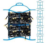 Belle Vous 6 Pezzi Avvolgi Luci di Natale - Fino a 30 m - Organizzatore Cavi Appendibile per Luci Albero di Natale, Cavi Elettrici, Ghirlande, Bobine e Corde