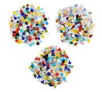 Belle Vous 600pz-480g Tessere Mosaico Vetro Colorato 3 Forme - Diamanti (2 x 1,2