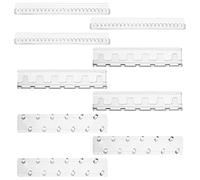 Belle Vous 9 Porta Collane da Appendere in Acrilico Trasparente - Set di Ganci Adesivi Trasparenti e Mollette - Porta Gioielli da Appendere per Collane, Anelli, Bracciali e Orecchini