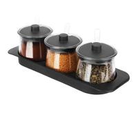Belle Vous Barattoli Sale Zucchero Caffè - Barattoli Vetro con Coperchio - Barattoli Spezie - Porta Sale - Barattoli Cucina - Barattolo Vetro con Coperchio - Zuccheriera Moderna
